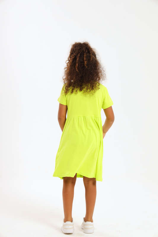 Girls Summer Short Sleeve Dress 2 to 7 Years