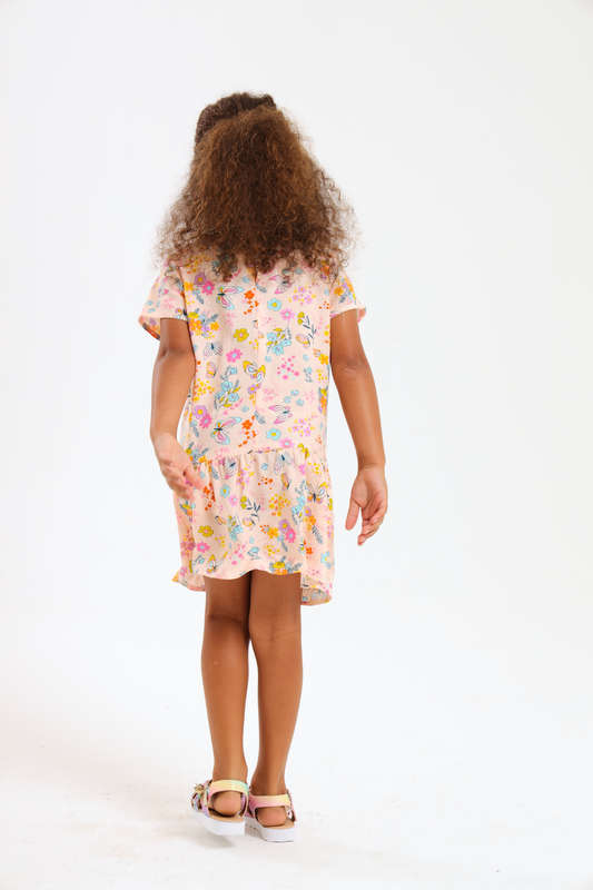 Girls Summer Short Sleeve Dress 2 to 7 Years