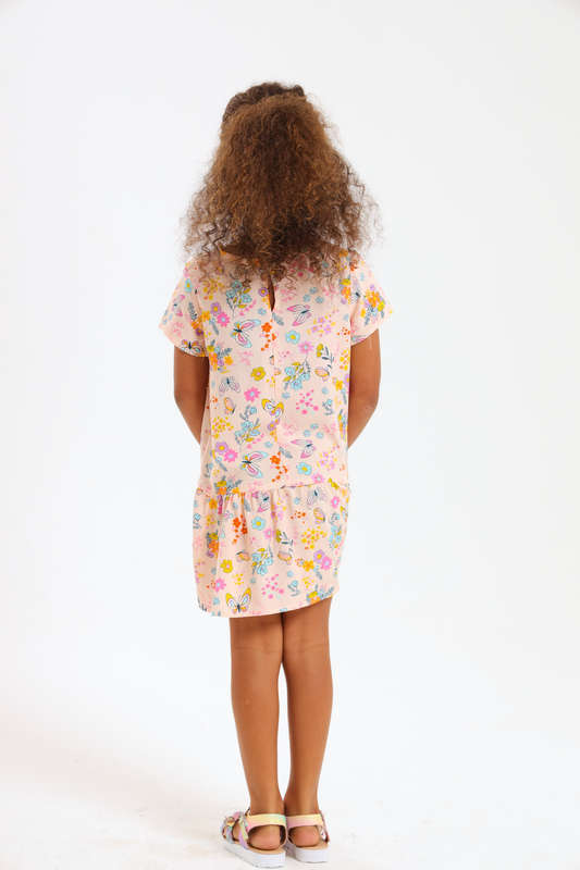 Girls Summer Short Sleeve Dress 2 to 7 Years