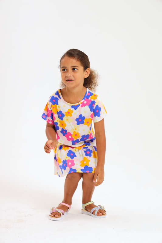 Girls Summer Short Sleeve Dress 2 to 7 Years