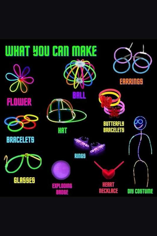 Glow Stick Party Costume 94 Piece Ultra Bright