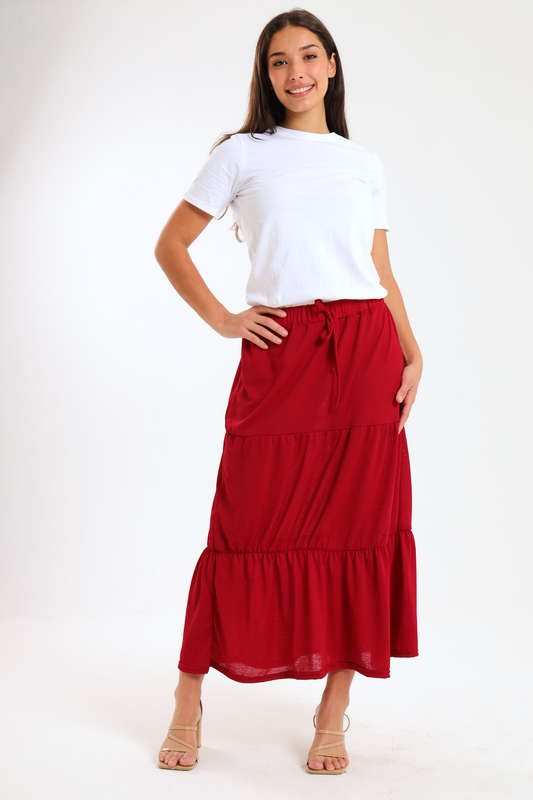 Kaylee High Waist Tiered Maxi Skirt