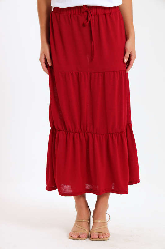 Kaylee High Waist Tiered Maxi Skirt