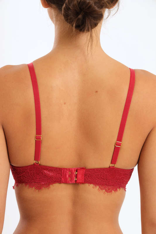 Ladies Branded Luxury Padded Underwire Lace Bra &amp; Free Matching Lace Panties