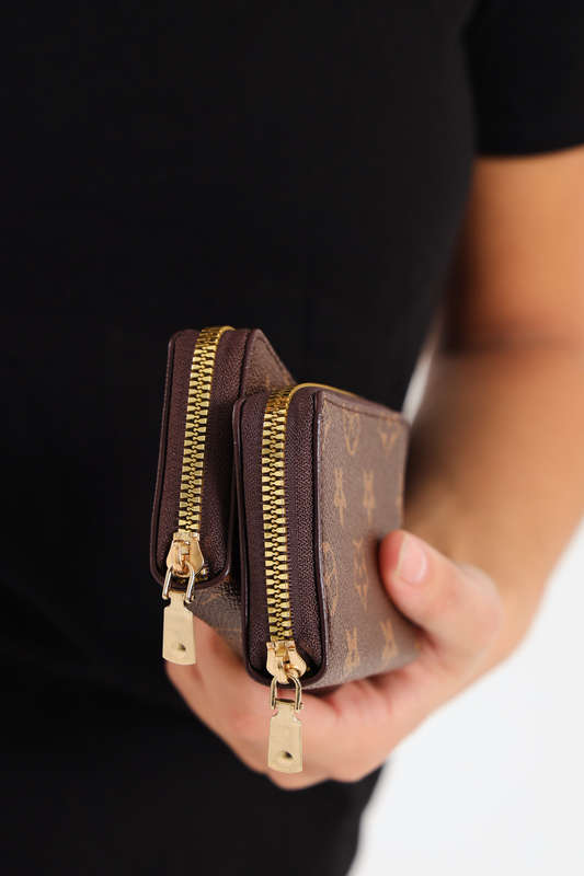 Ladies Faux Leather Zip-Around Card Holder Purse PROMO-2-FOR-1