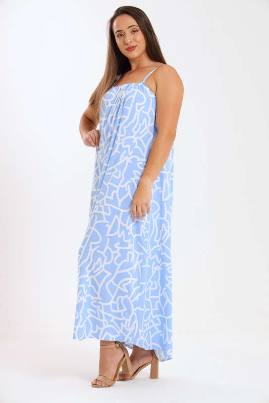 Ladies Lush Zen Maxi Strappy Summer Dress