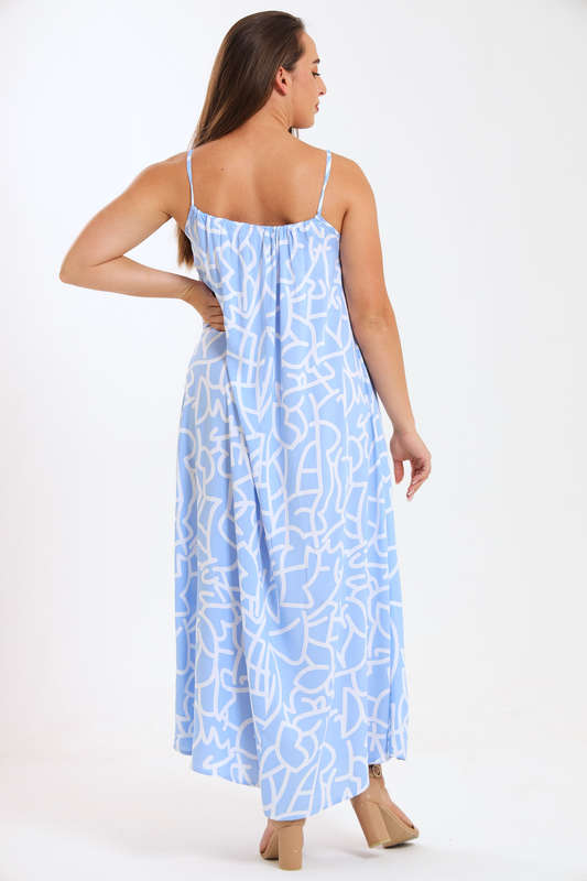 Ladies Lush Zen Maxi Strappy Summer Dress