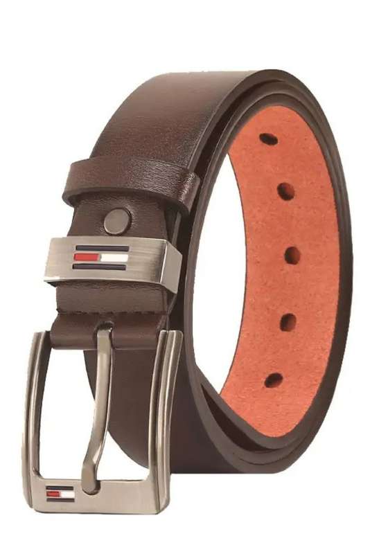 Men's Casual Premium PU Leather Classic Jeans Belt with Prong Buckle