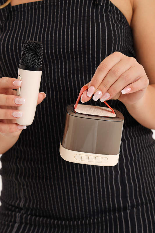 Mini Wireless Karaoke RGB Speaker with 1x Wireless Mic