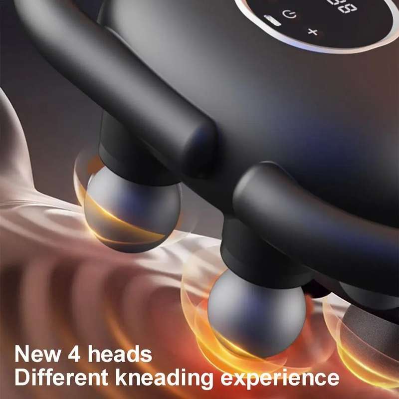 Rechargeable 4 Head Fascia Massage Muscle Relaxation Sports Gun