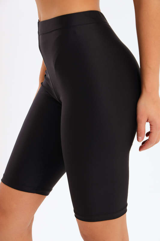 Senza® Ladies Cover-up Modest Anti Chafing Shorts for Under Skirts &amp; Dress SM To 5XL Black
