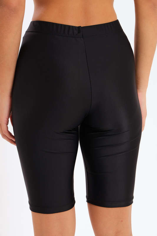 Senza® Ladies Cover-up Modest Anti Chafing Shorts for Under Skirts &amp; Dress SM To 5XL Black