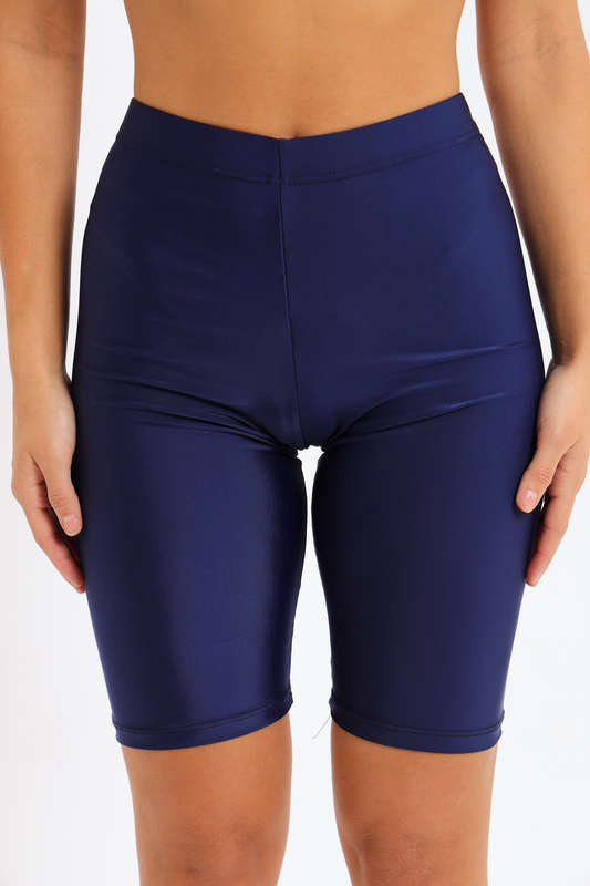 Senza® Ladies Cover-up Modest Anti Chafing Shorts for Under Skirts &amp; Dress SM To 5XL Navy