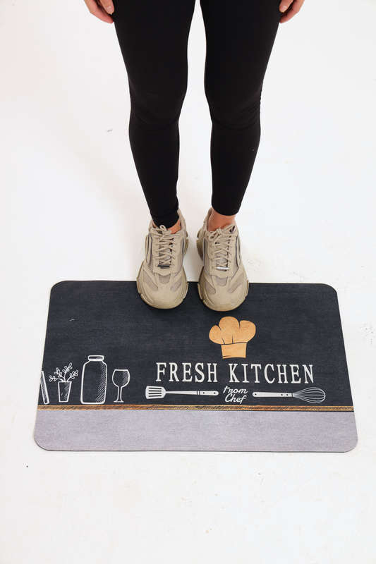 2 Pieces Set Senza® Non Slip Super Absorbent Anti Fatigue PVC Rubber Kitchen Mat