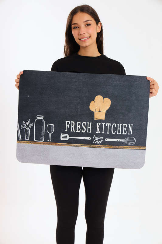 2 Pieces Set Senza® Non Slip Super Absorbent Anti Fatigue PVC Rubber Kitchen Mat