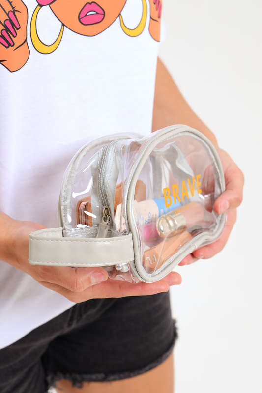 Clear Makeup Bag Travel Cosmetic Toiletry Bag Water Resistant