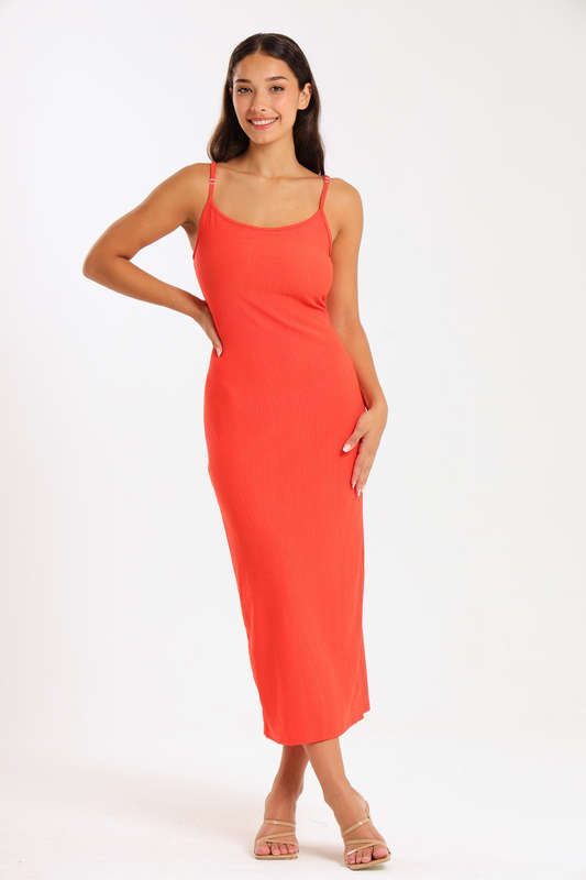 Danna Ladies Textured Strappy Summer Office Dress