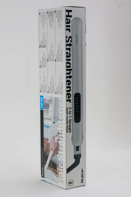 HOCO HP40 Hair Straightener 2 In 1 Straight and Curly Hair 