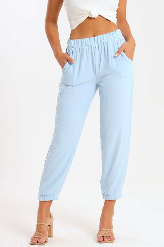 Ladies Lightweight Casual Cargo Airflow Jogger Pants