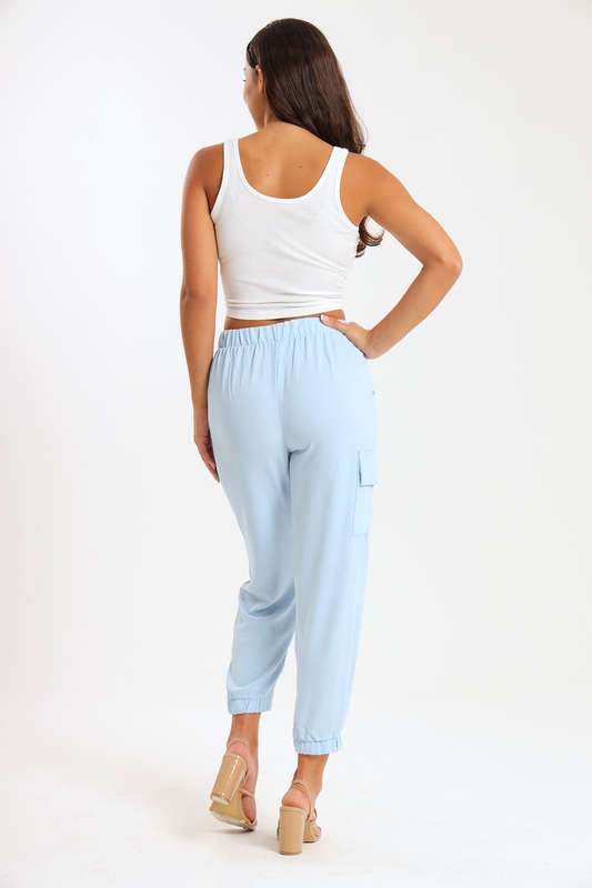 Ladies Lightweight Casual Cargo Airflow Jogger Pants