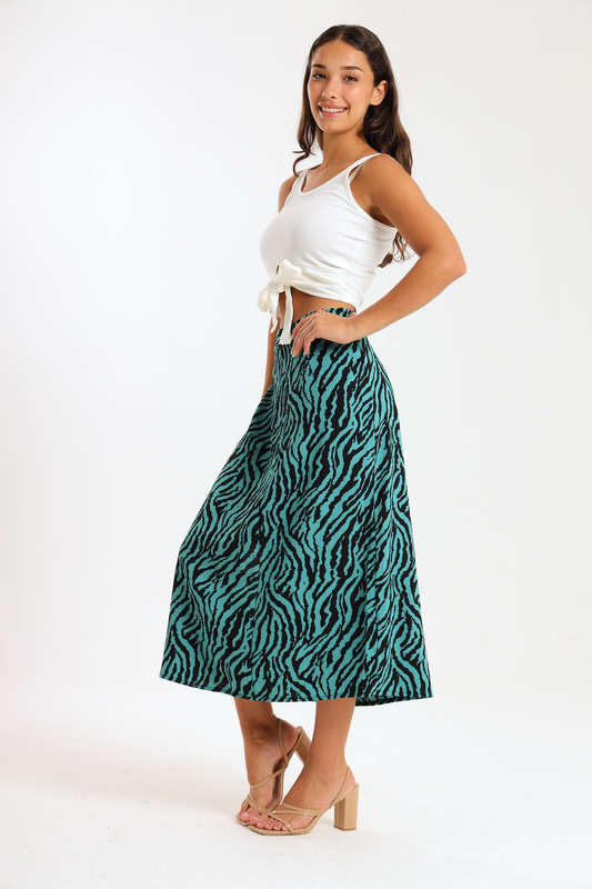 Ladies Printed Midi Skirt