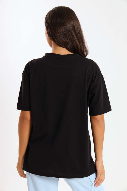 Ladies Printed Slogan Maxi T-shirts