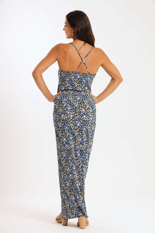 Ladies Strappy Bodycon Maxi Dress