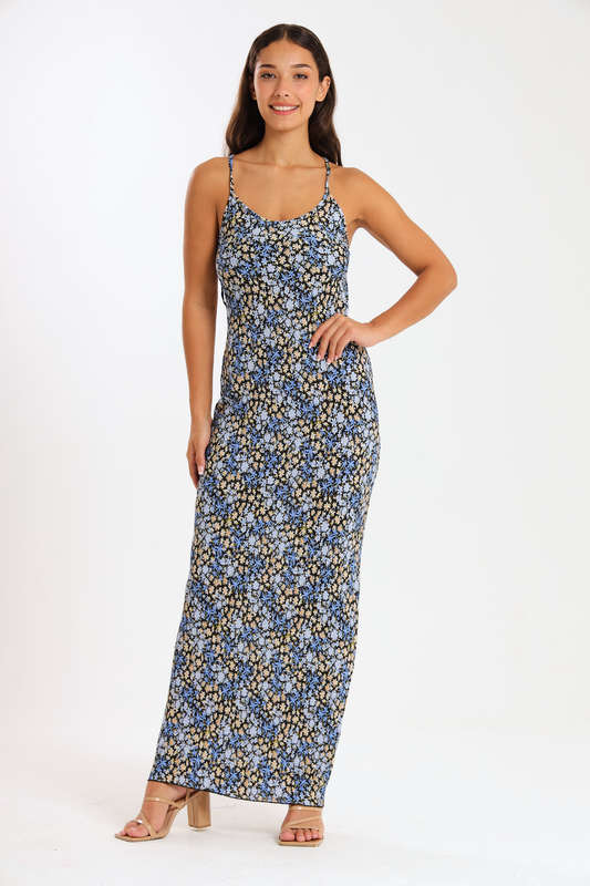 Ladies Strappy Bodycon Maxi Dress