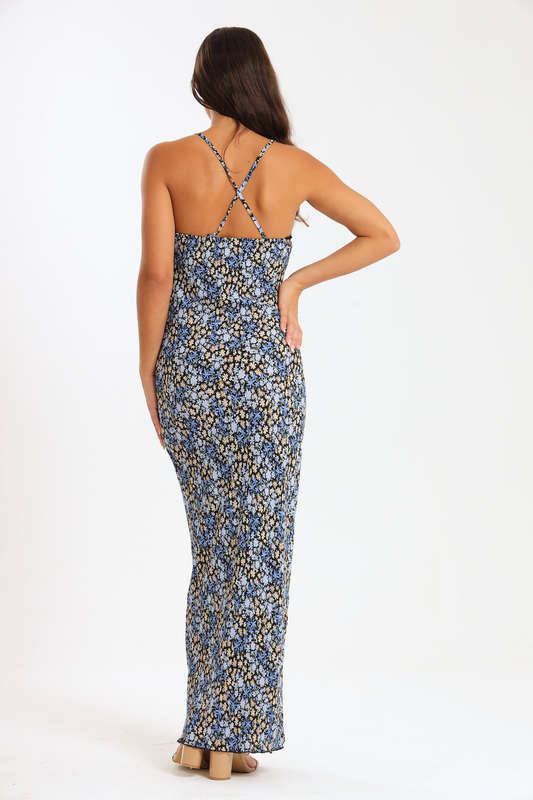 Ladies Strappy Bodycon Maxi Dress