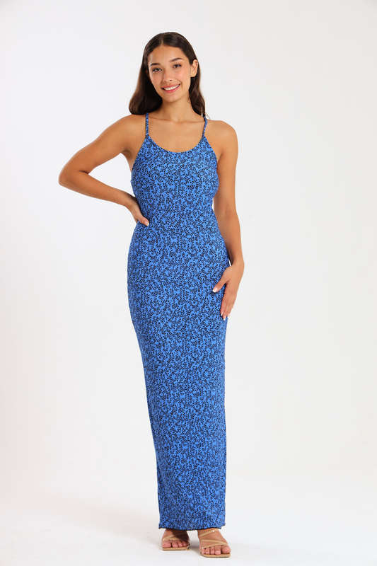 Ladies Strappy Bodycon Maxi Dress