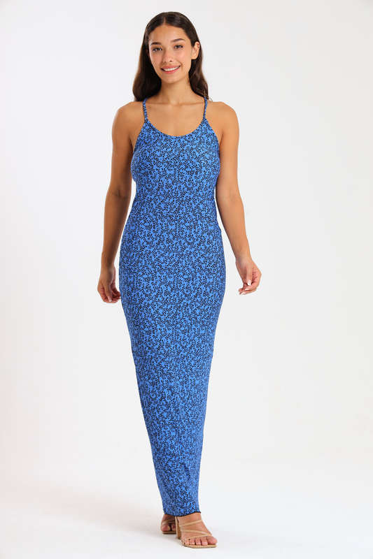 Ladies Strappy Bodycon Maxi Dress