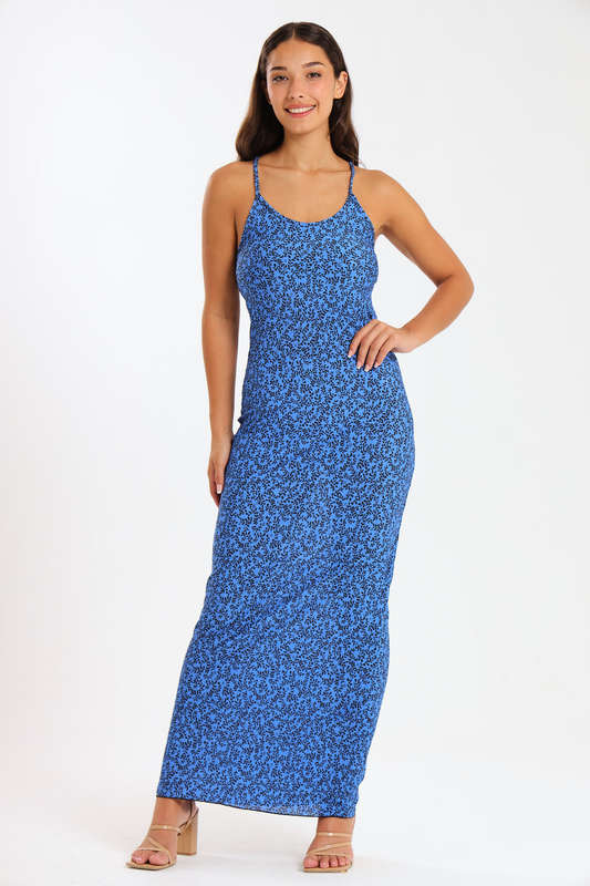 Ladies Strappy Bodycon Maxi Dress