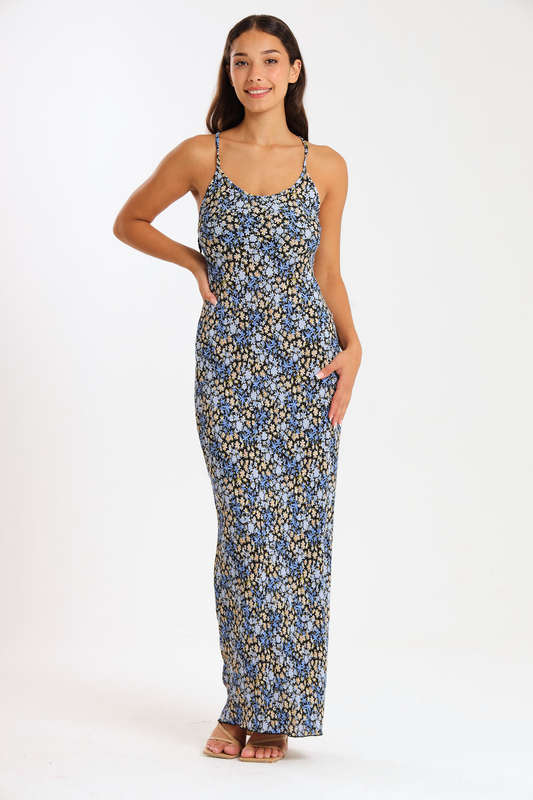 Ladies Strappy Bodycon Maxi Dress