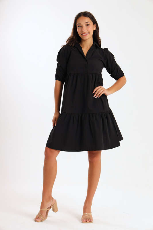 Molly Collared Tiered Dress
