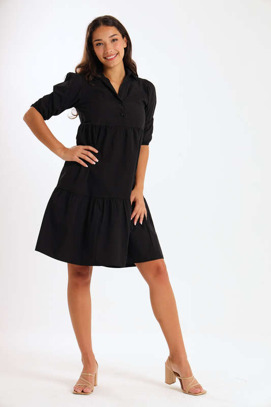 Molly Collared Tiered Dress