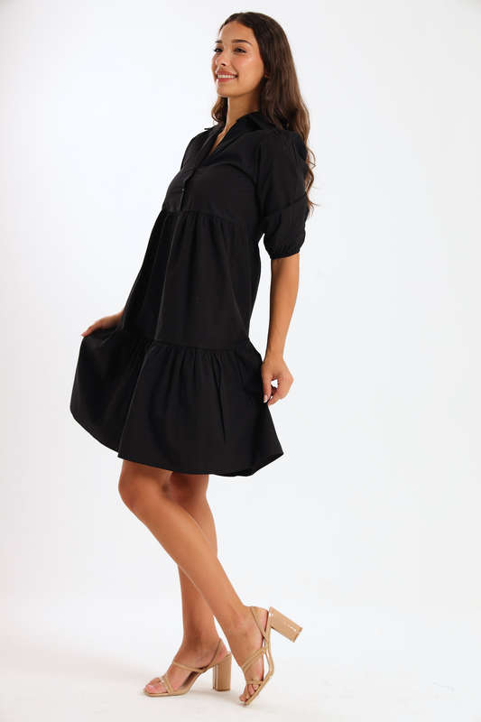 Molly Collared Tiered Dress