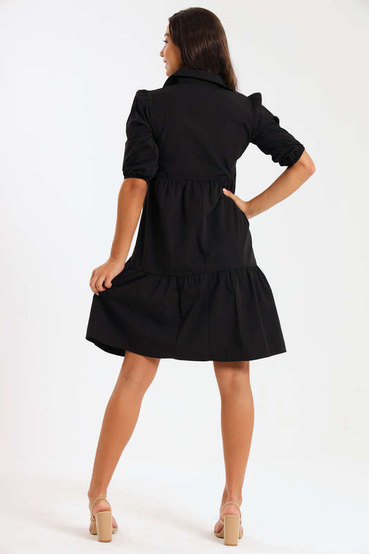 Molly Collared Tiered Dress