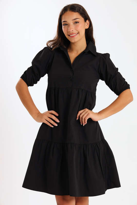 Molly Collared Tiered Dress