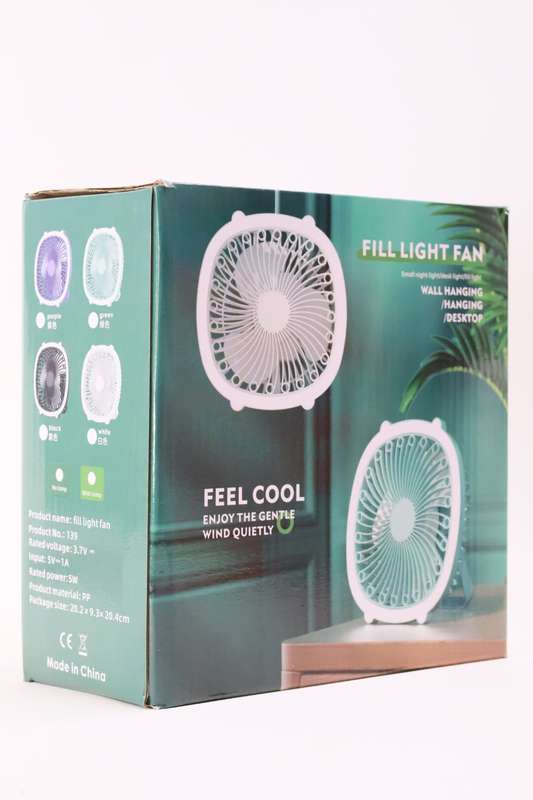Rechargeable Desktop Nightlight Fan