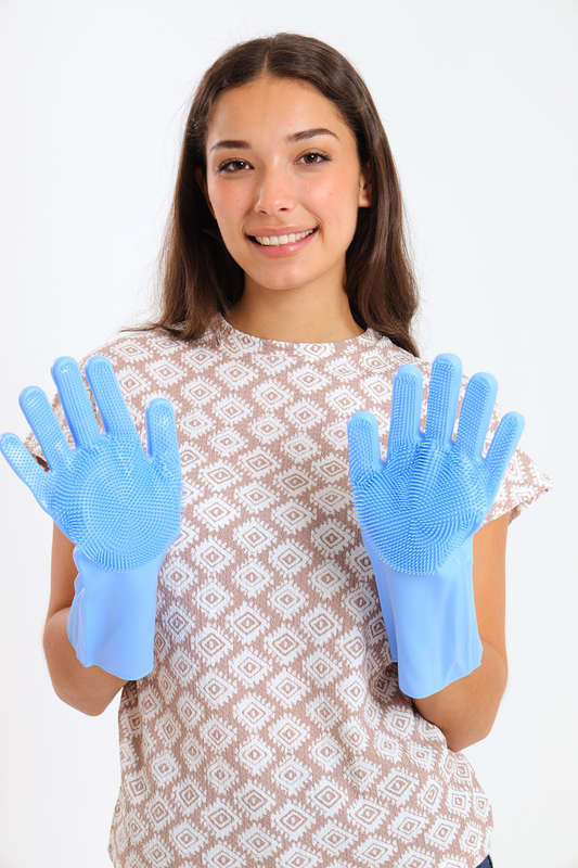 Senza® 1 Pair Silicone Scrubber Gloves