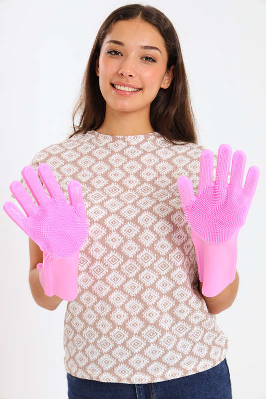 Senza® 1 Pair Silicone Scrubber Gloves