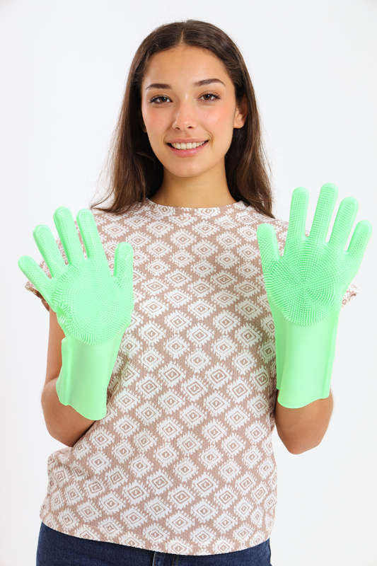 Senza® 1 Pair Silicone Scrubber Gloves