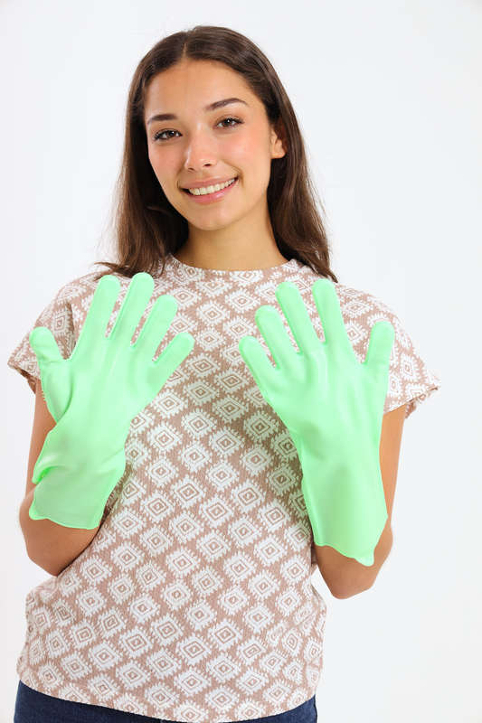 Senza® 1 Pair Silicone Scrubber Gloves