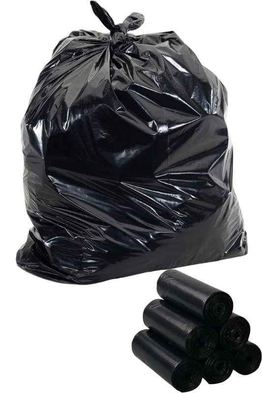 Senza® 60 Pcs Black Heavy Duty Garbage Bags 750mm X 950mm