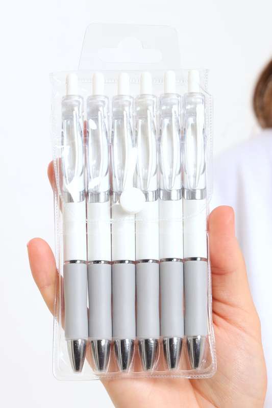 Senza® 6 Pcs Gelschreiber Black Gel Clicker Pens 0.5mm For School or Office
