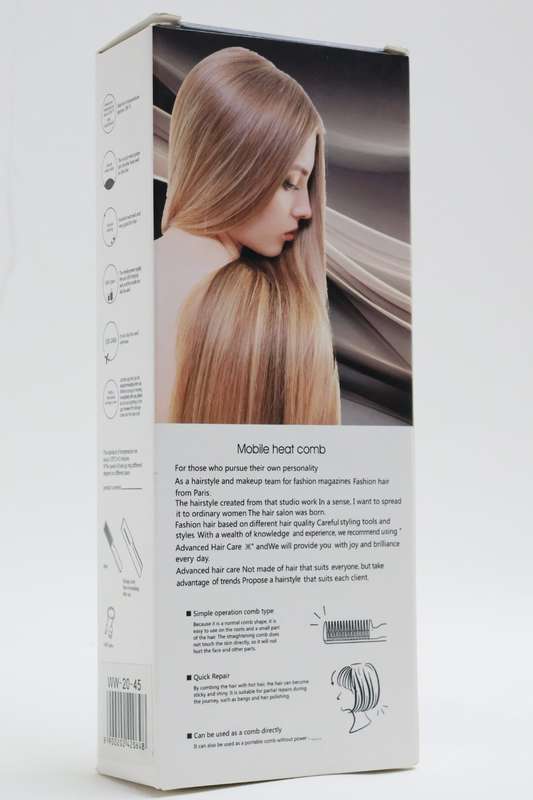 Senza® Cordless Travelling Mini Hair Straightener Rechargeable Hot Comb