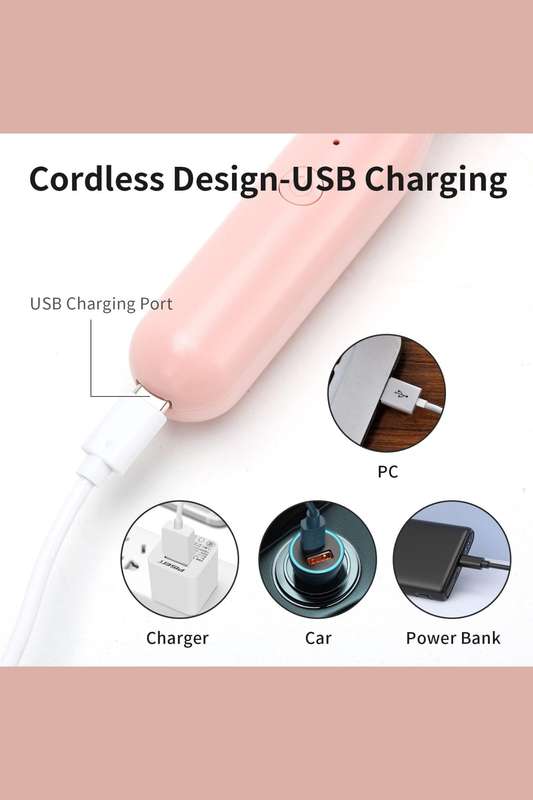 Senza® Cordless Travelling Mini Hair Straightener Rechargeable Hot Comb