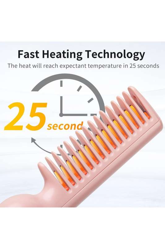 Senza® Cordless Travelling Mini Hair Straightener Rechargeable Hot Comb