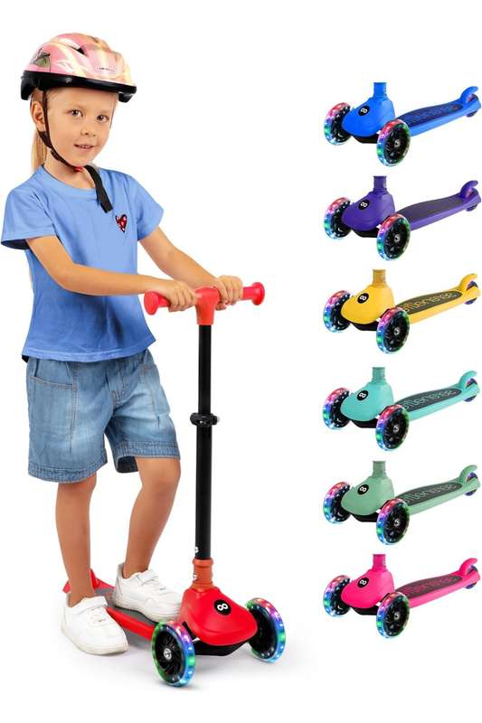 Senza® Heavy Duty 3 Wheel Scooter for Kids Ages 6-12 Kids Max Load 50kg With LED Wheels