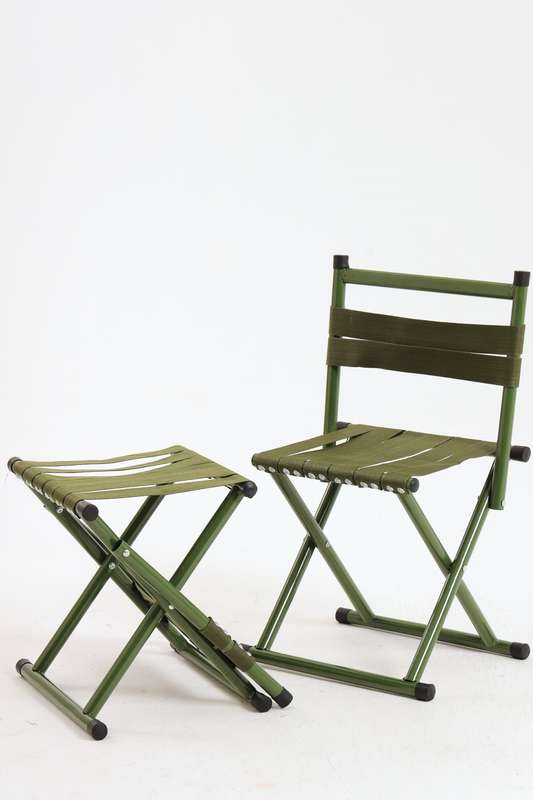 Senza® Travel Heavy Duty 2 in 1 Folding Stool Steel Chair